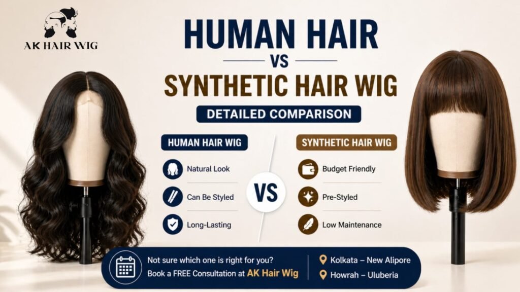 Human Hair vs Synthetic Hair Wig – Detailed Comparison