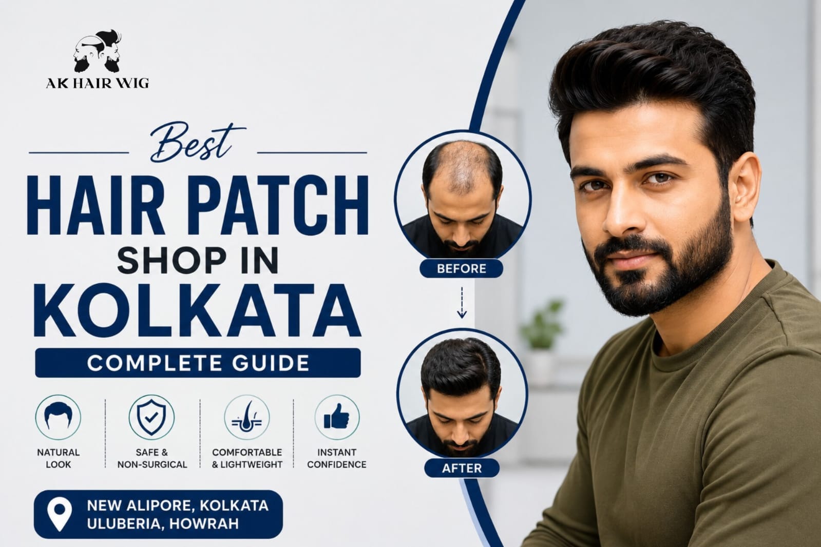 Hair Patch in Kolkata for Men – Non Surgical Hair Replacement