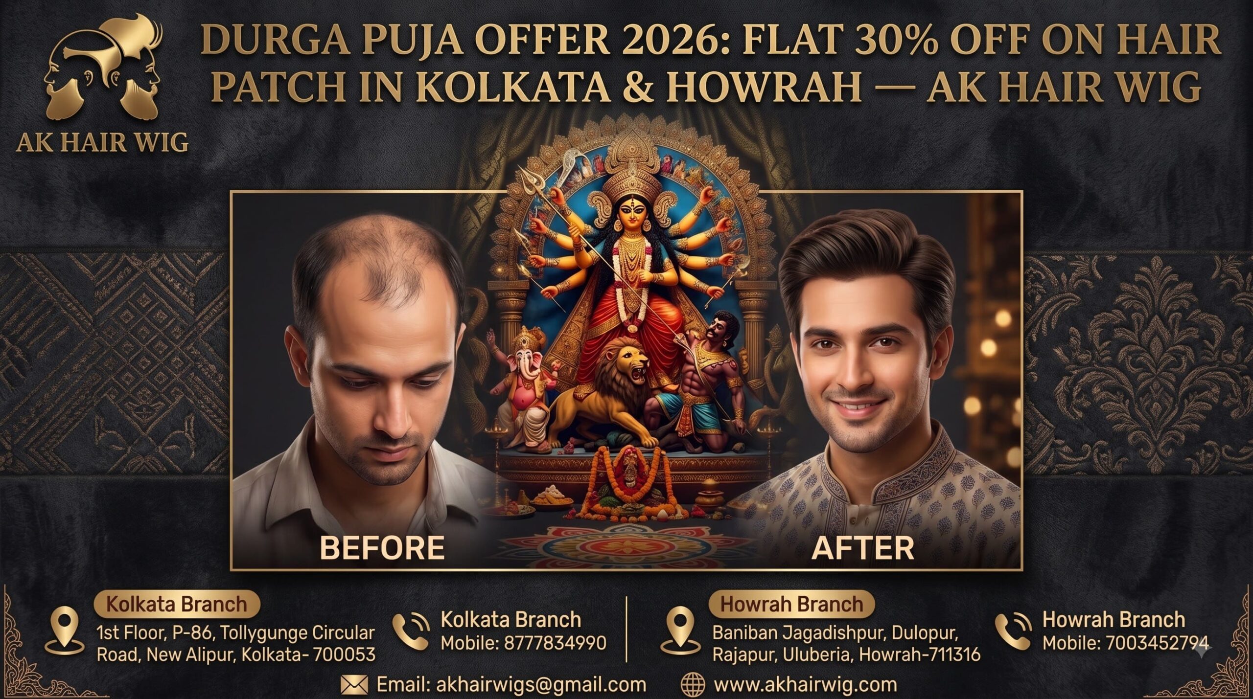 Durga Puja Offer on Hair Patch in Kolkata, Durga Puja Offer on Hair Patch in Howrah, Best Offer on Hair Patch in Kolkata, Best Offer on Hair Patch Howrah