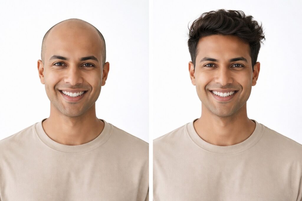 Hair Patch in Kolkata For Men- Before & After- AK Hair Wig